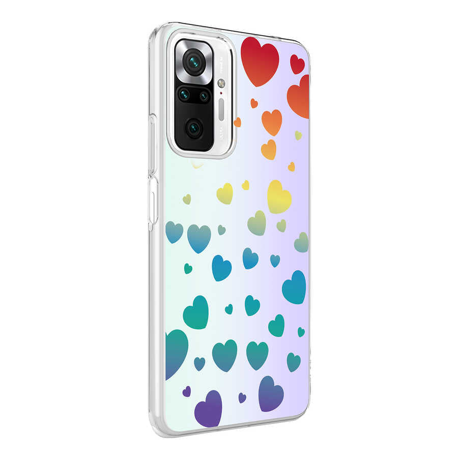 Xiaomi Redmi Note 10 Pro Kılıf Zore M-Blue Desenli Kılıf - Heart No3