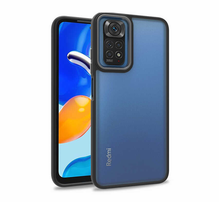 Xiaomi Redmi Note 11 Global Kılıf Zore Flora Kılıf - Siyah