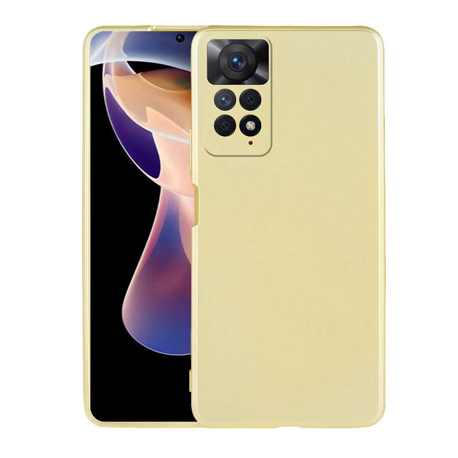 Xiaomi Redmi Note 11 Pro 5G Kılıf Zore Premier Silikon Kılıf - Gold