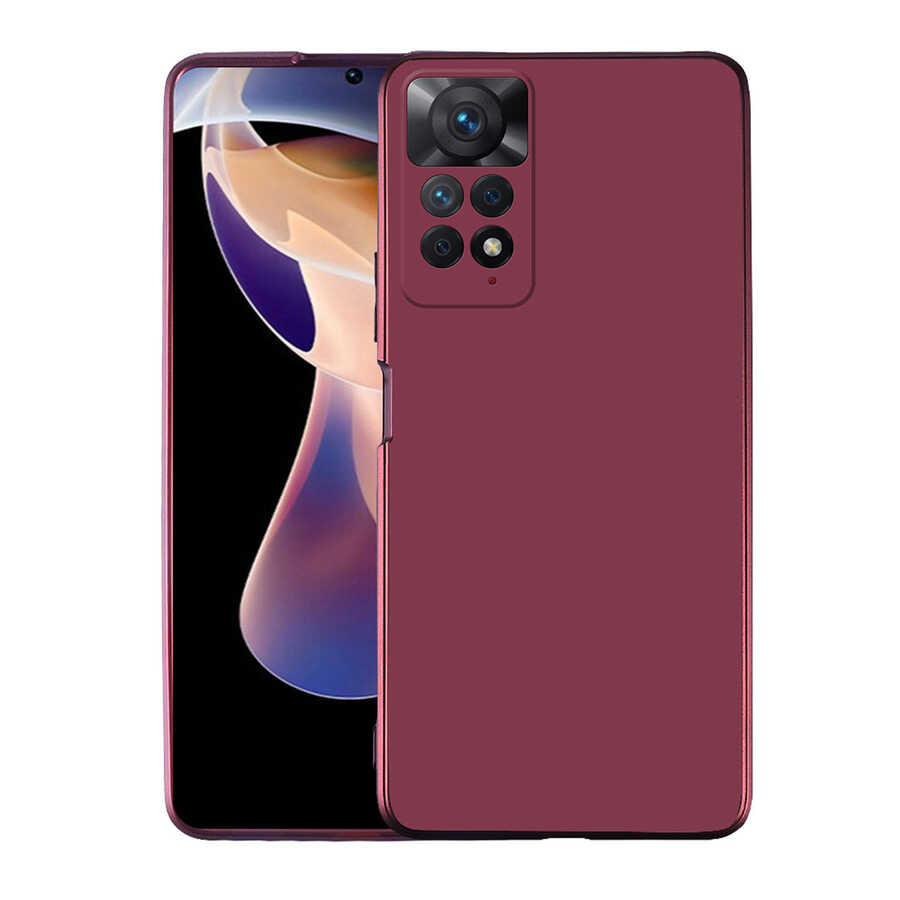Xiaomi Redmi Note 11 Pro 5G Kılıf Zore Premier Silikon Kılıf - Mürdüm