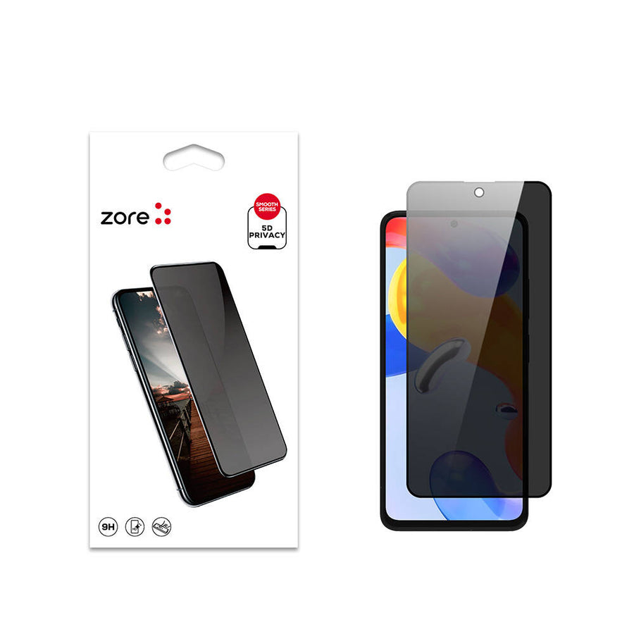 Xiaomi Redmi Note 11 Pro 5G Zore New 5D Privacy Temperli Ekran Koruyucu - Siyah
