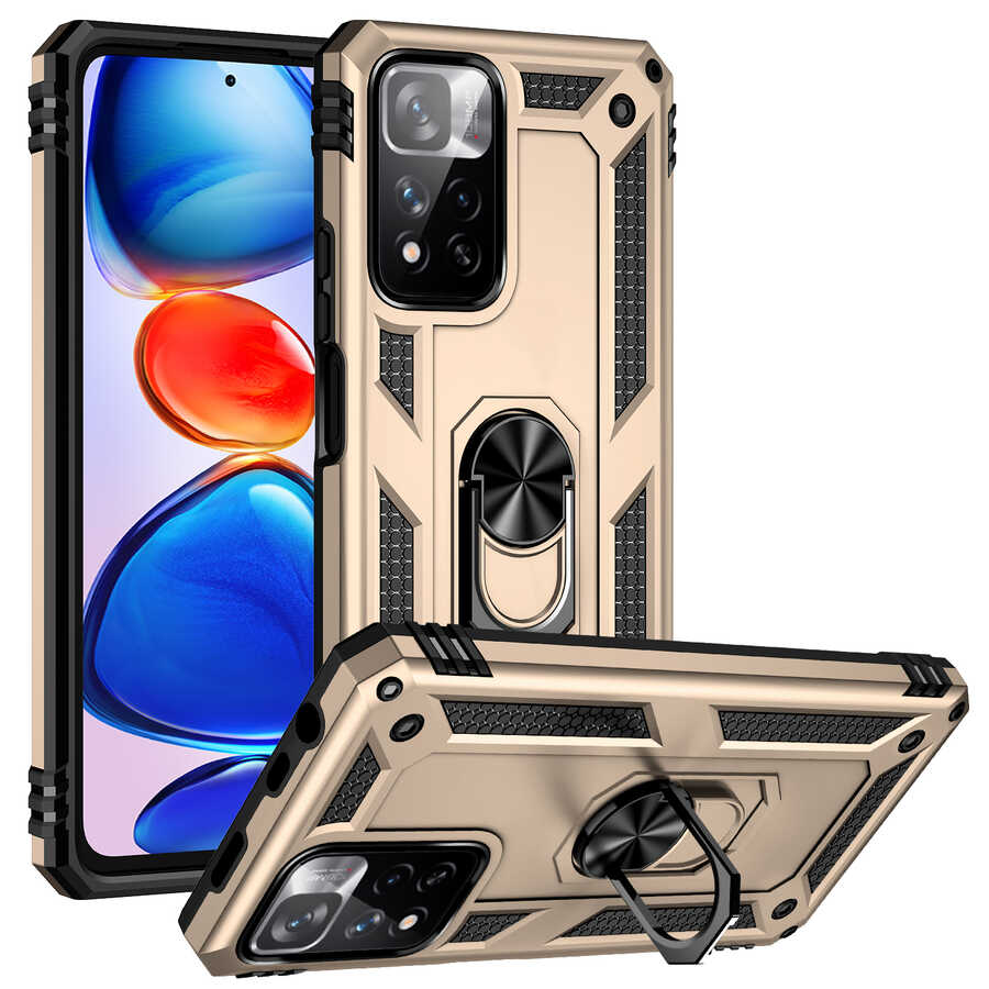 Xiaomi Redmi Note 11 Pro Plus 5G Kılıf Zore Vega Kılıf - Gold
