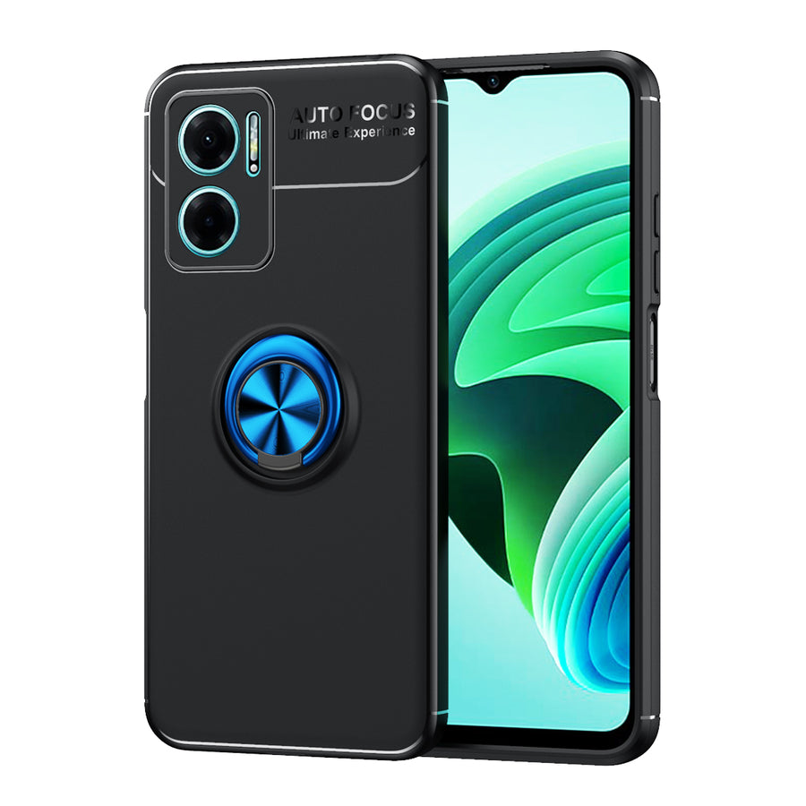 Xiaomi Redmi Note 11E Kılıf Zore Ravel Silikon Kılıf - Siyah-Mavi