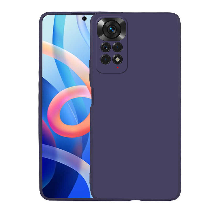 Xiaomi Redmi Note 11S Global Kılıf Zore Premier Silikon Kılıf - Lacivert