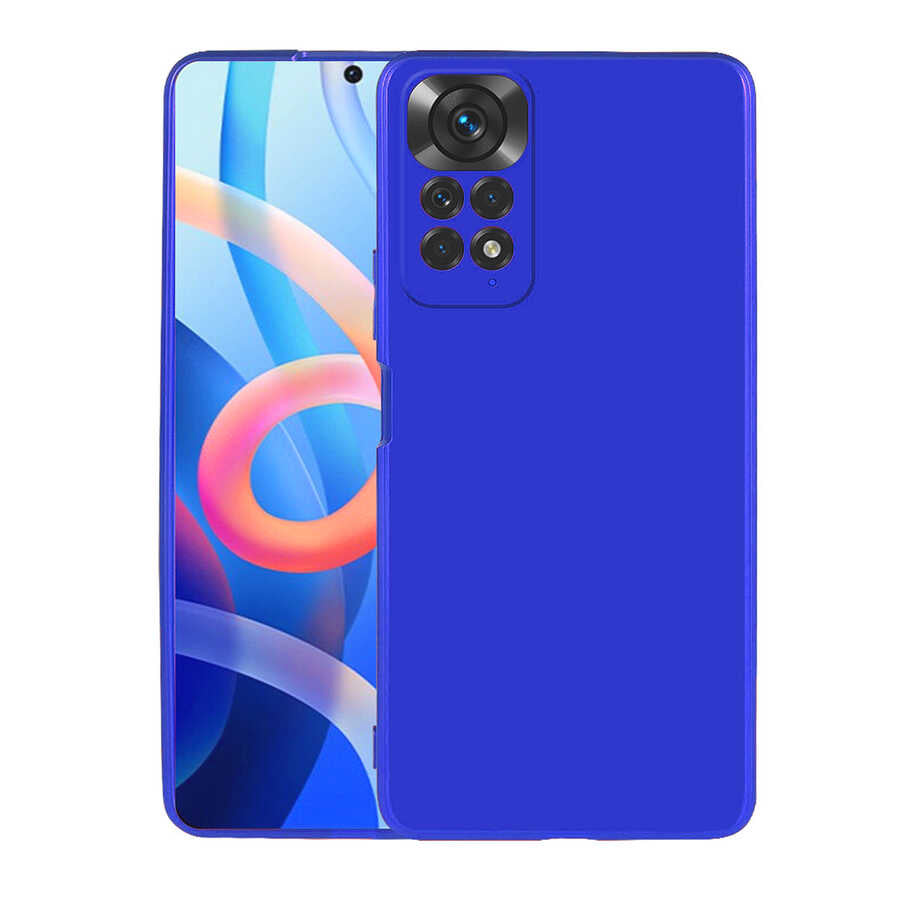Xiaomi Redmi Note 11S Global Kılıf Zore Premier Silikon Kılıf - Saks Mavi