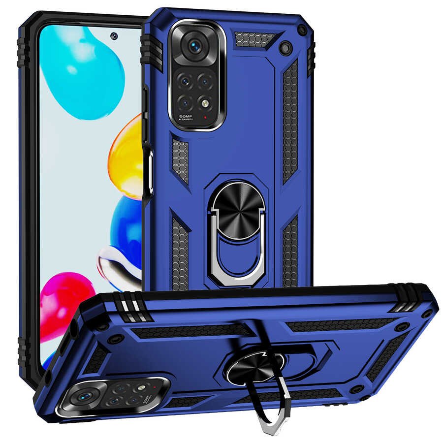 Xiaomi Redmi Note 11S Global Kılıf Zore Vega Kılıf - Mavi