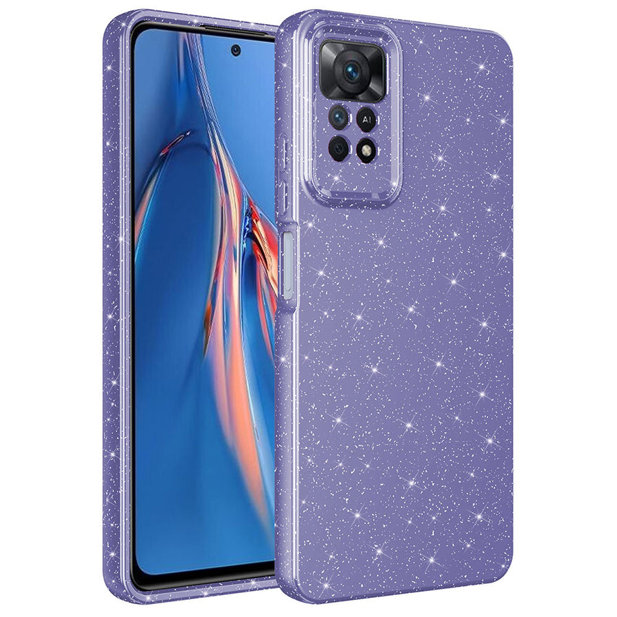 Xiaomi Redmi Note 12 Pro 4G Kılıf Kamera Korumalı Simli Lüks Zore Koton Kılıf - Mor