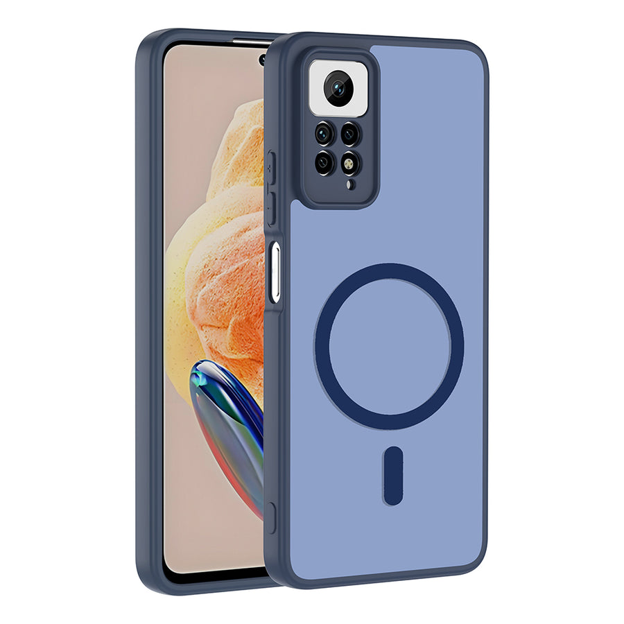 Xiaomi Redmi Note 12 Pro 4G Kılıf M-safe Şarj Özellikli Zore Babet Kılıf - Lacivert