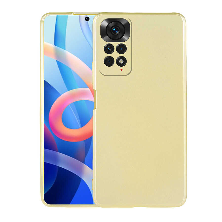 Xiaomi Redmi Note 12 Pro 4G Kılıf Zore Premier Silikon Kılıf - Gold