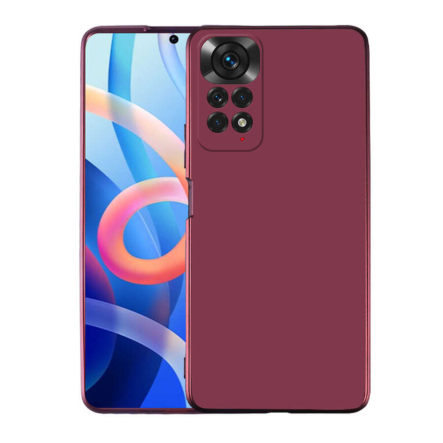 Xiaomi Redmi Note 12 Pro 4G Kılıf Zore Premier Silikon Kılıf - Mürdüm