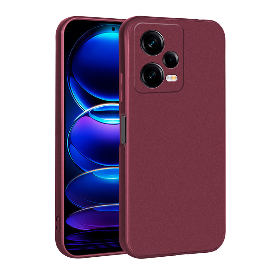 Xiaomi Redmi Note 12 Pro 5G Kılıf Zore Premier Silikon Kılıf - Mürdüm