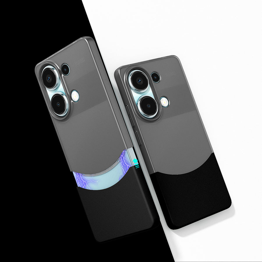 Xiaomi Redmi Note 13 Pro 4G Kılıf Mıknatıslı Zore Duble Kılıf - Siyah