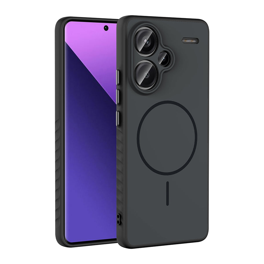 Xiaomi Redmi Note 13 Pro Plus 5G Kılıf M-safe Şarj Özellikli Zore Tea Kılıf - Siyah