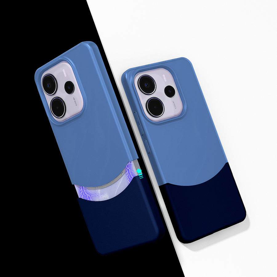 Xiaomi Redmi Note 14 4G Kılıf Mıknatıslı Zore Duble Kılıf - Lacivert