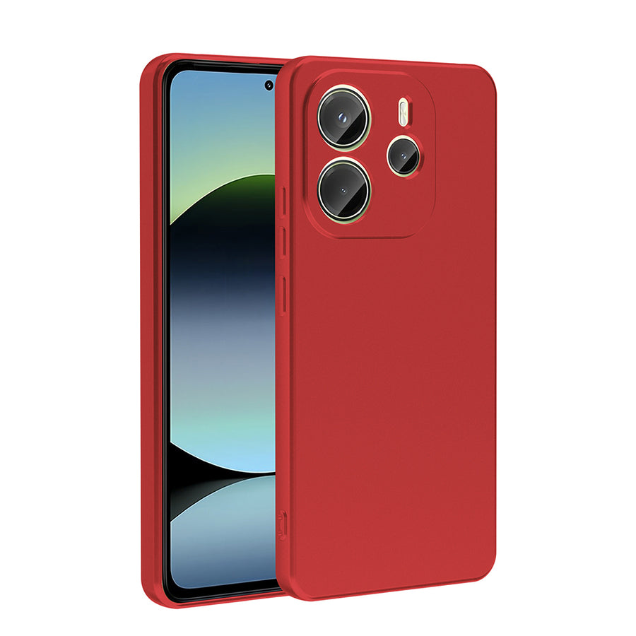 Xiaomi Redmi Note 14 4G Kılıf Zore Premier Silikon Kılıf - Kırmızı