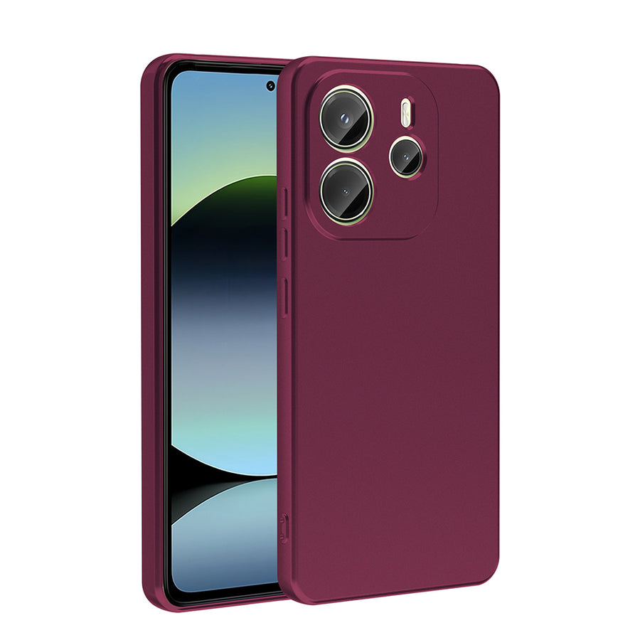 Xiaomi Redmi Note 14 4G Kılıf Zore Premier Silikon Kılıf - Mürdüm