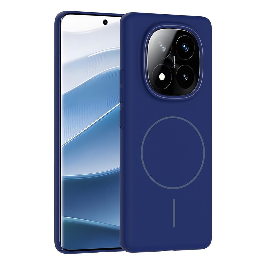 Xiaomi Redmi Note 14 Pro 4G Kılıf M-safe Şarj Özellikli Zore Ruby Sert Kılıf - Lacivert
