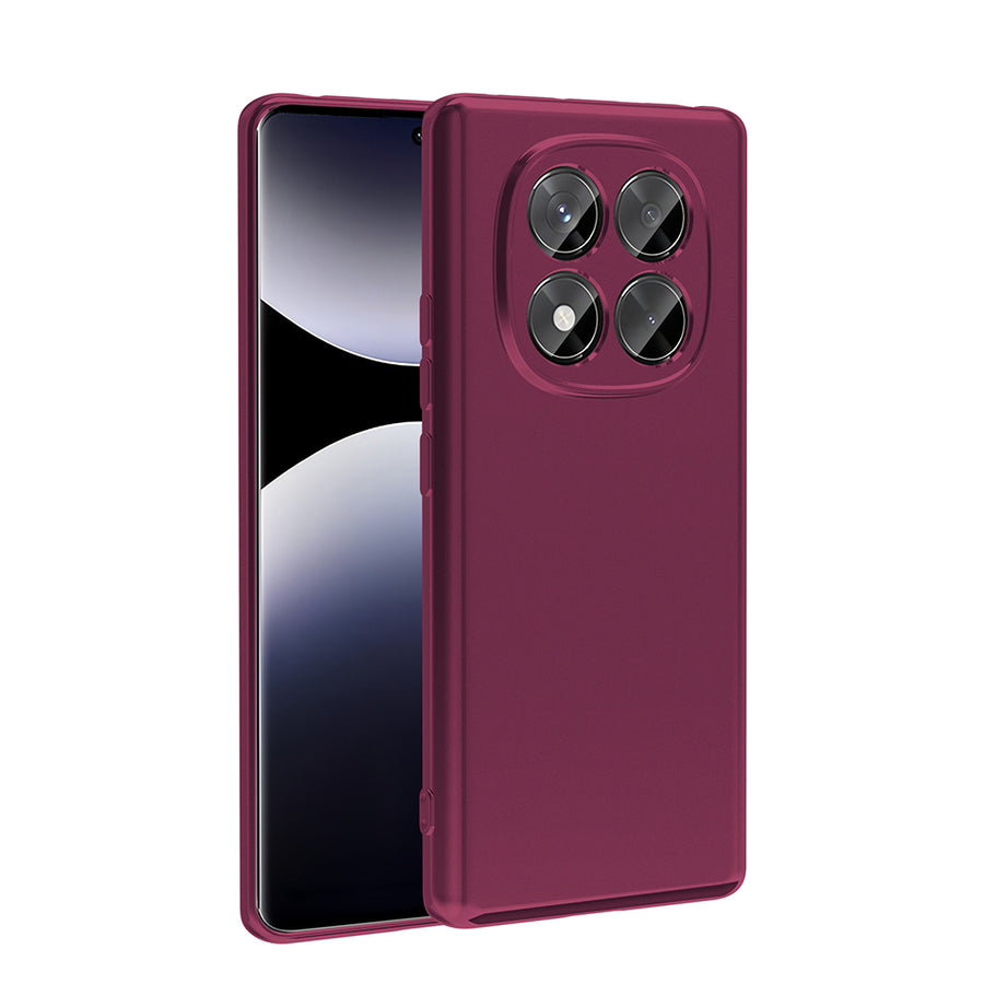 Xiaomi Redmi Note 14 Pro 4G Kılıf Zore Premier Silikon Kılıf - Mürdüm