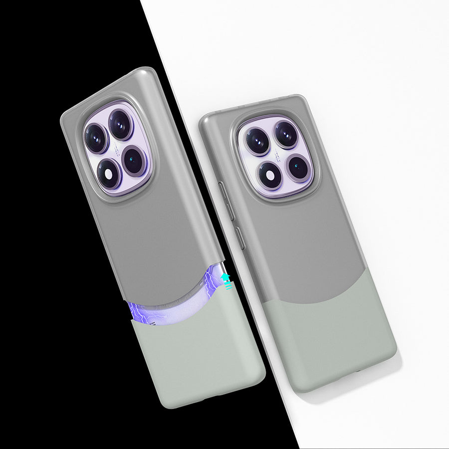 Xiaomi Redmi Note 14 Pro 5G Kılıf Mıknatıslı Zore Duble Kılıf - Gri
