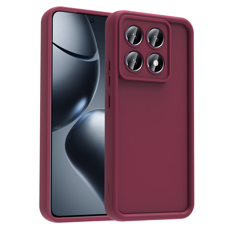 Xiaomi Redmi Note 14 Pro Plus Kılıf Kamera Korumalı Zore Ananas Kılıf - Mürdüm