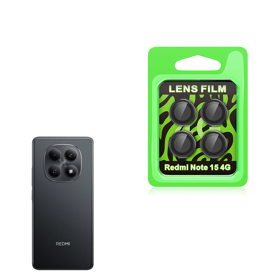 Xiaomi Redmi Note 15 4G Zore CL-07 Kamera Lens Koruyucu - Siyah