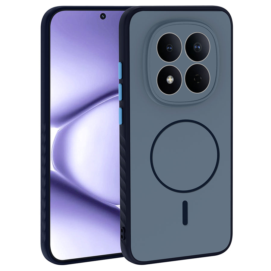 Xiaomi Redmi Note 15 Pro Kılıf M-safe Şarj Özellikli Zore Tea Kılıf - Lacivert