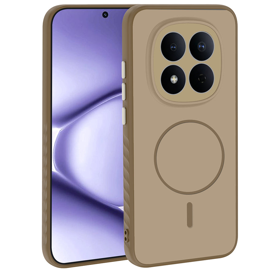 Xiaomi Redmi Note 15 Pro Kılıf M-safe Şarj Özellikli Zore Tea Kılıf - Gold