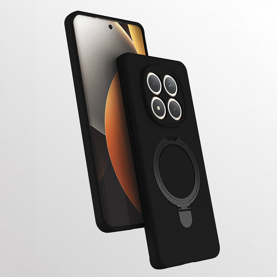 Xiaomi Redmi Note 15 Pro Plus Kılıf M-safe Şarj Özellikli Standlı Zore Samara Kılıf - Siyah