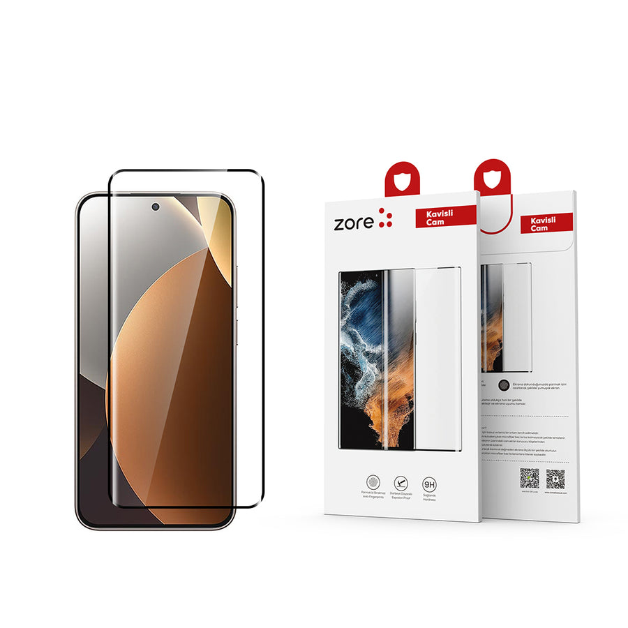Xiaomi Redmi Note 15 Pro Zore Full Yapışkanlı Cam Ekran Koruyucu - Şeffaf
