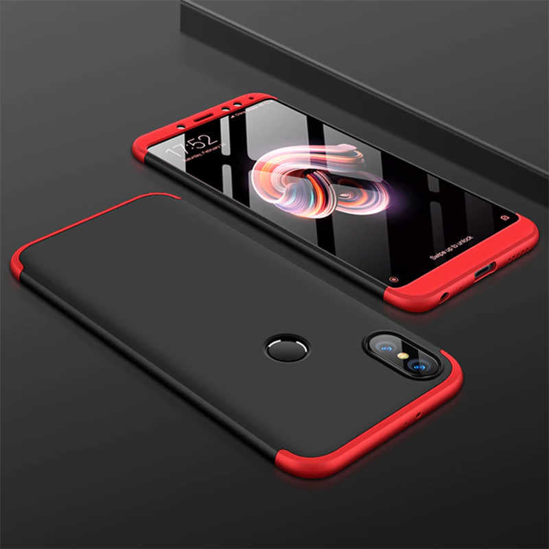 Xiaomi Redmi Note 6 Pro Kılıf Zore Ays Kılıf - Siyah-Kırmızı