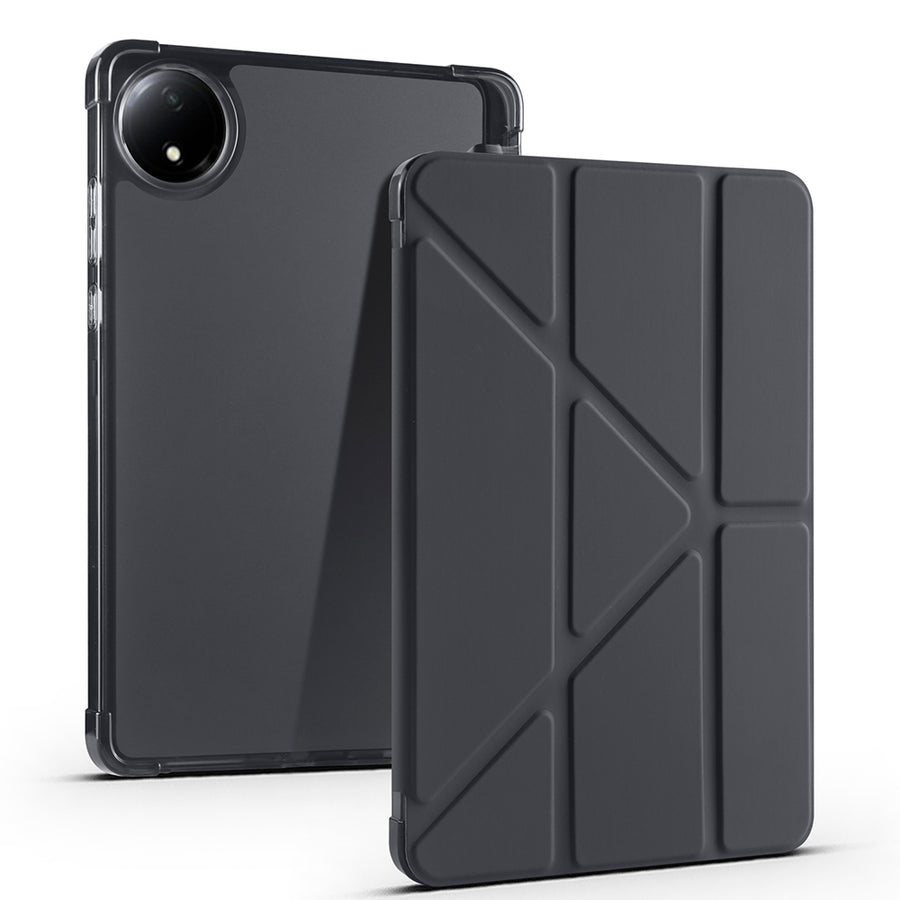 Xiaomi Redmi Pad SE 8.7 Kılıf Zore Tri Folding Kalem Bölmeli Standlı Kılıf - Siyah