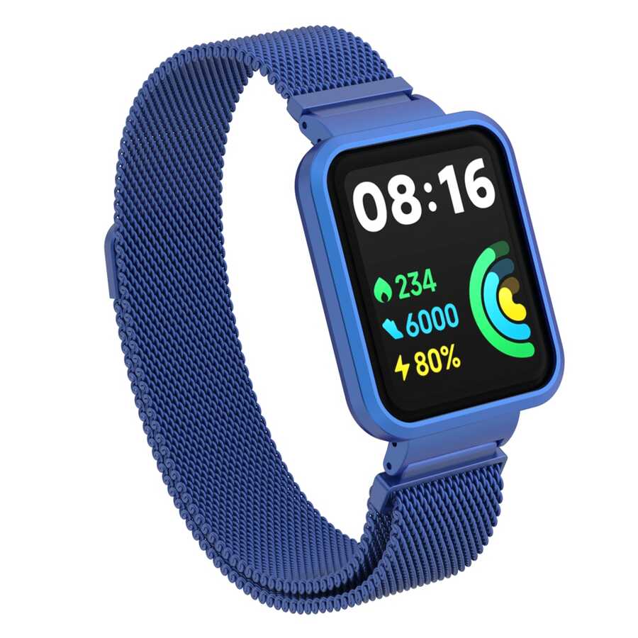 Xiaomi Redmi Watch 2 Lite Zore KRD-58 Metal Kordon - Mavi