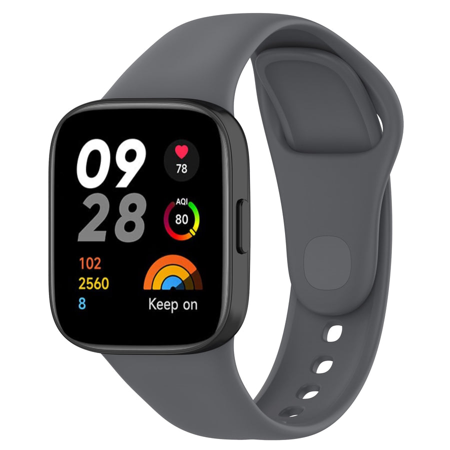 Xiaomi Redmi Watch 3 Zore KRD-81 Silikon Kordon - Koyu Gri