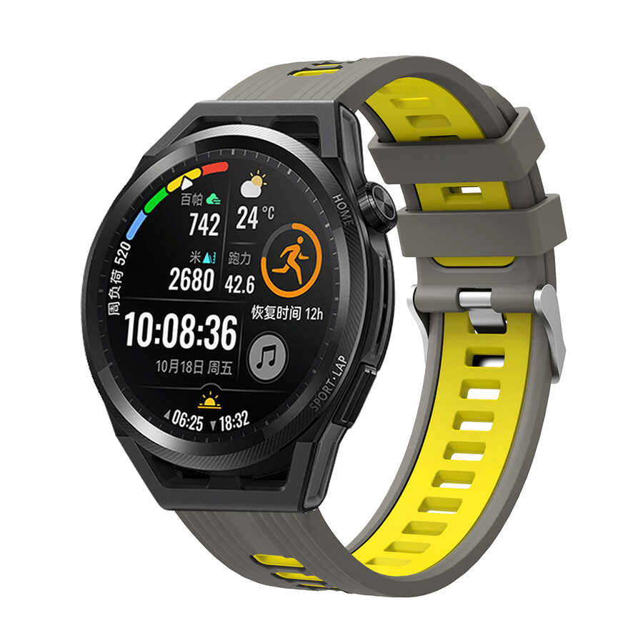 Xiaomi Redmi Watch 5 Active Zore KRD-55 Silikon Kordon - Gri-Sarı