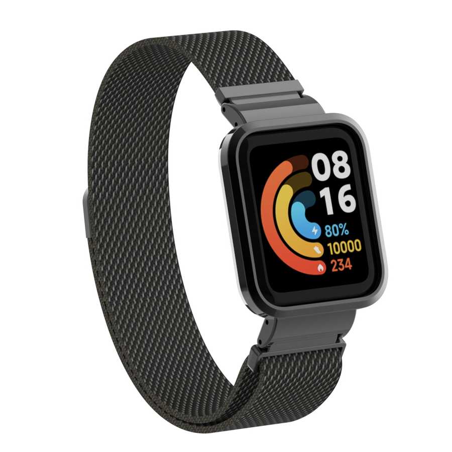 Xiaomi Redmi Watch (Mi Watch Lite) Zore KRD-58 Metal Kordon - Siyah