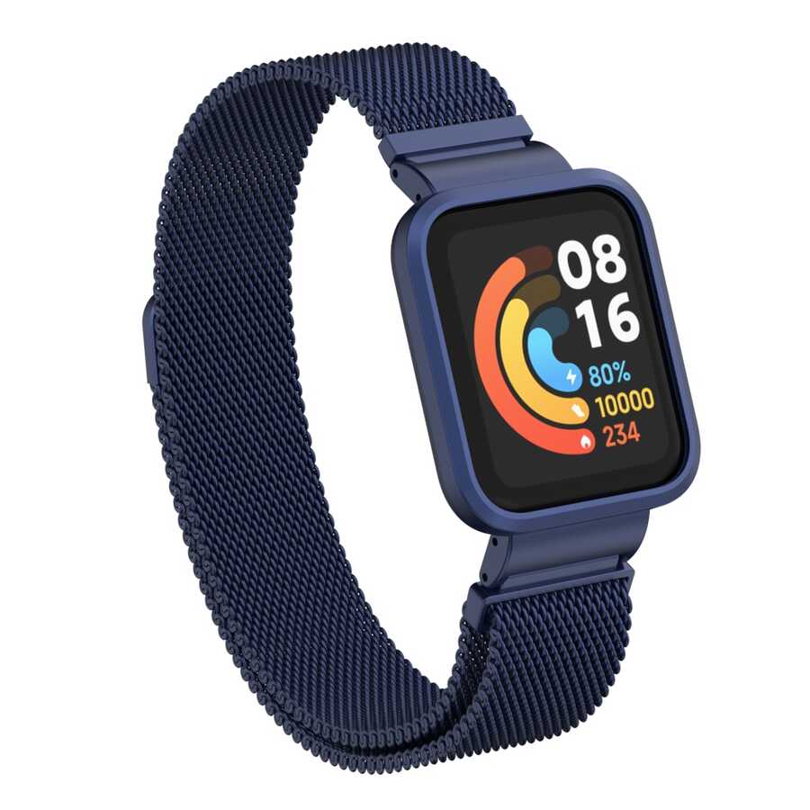 Xiaomi Redmi Watch (Mi Watch Lite) Zore KRD-58 Metal Kordon - Lacivert