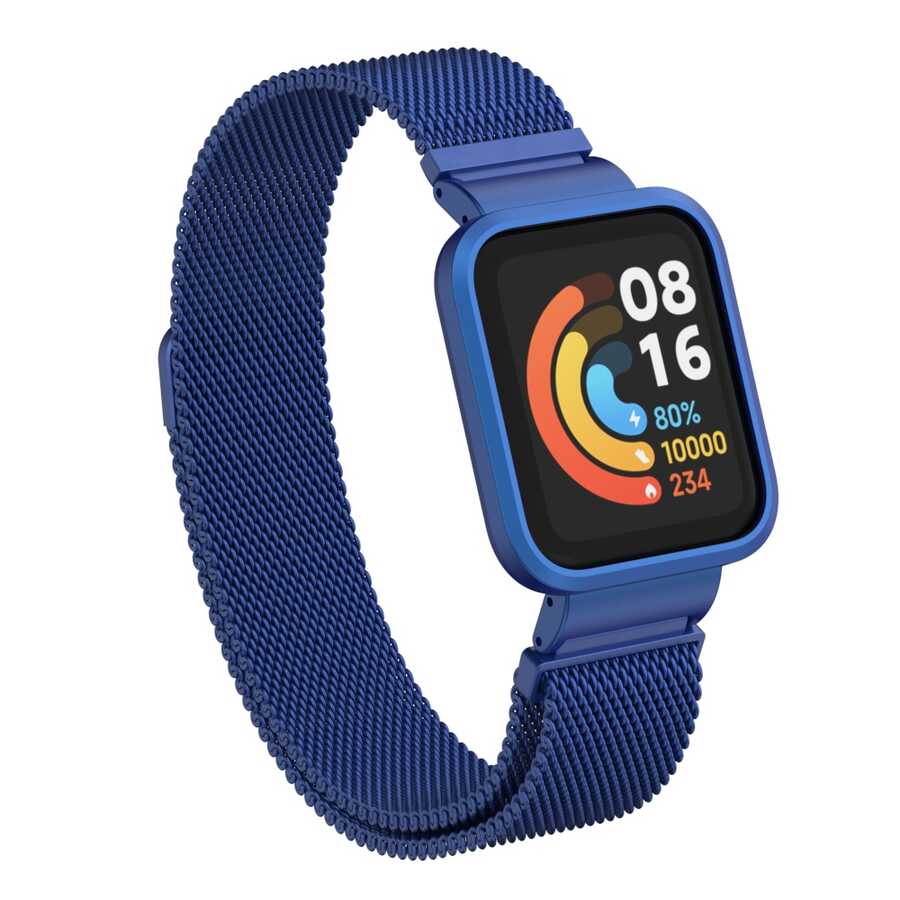 Xiaomi Redmi Watch (Mi Watch Lite) Zore KRD-58 Metal Kordon - Mavi