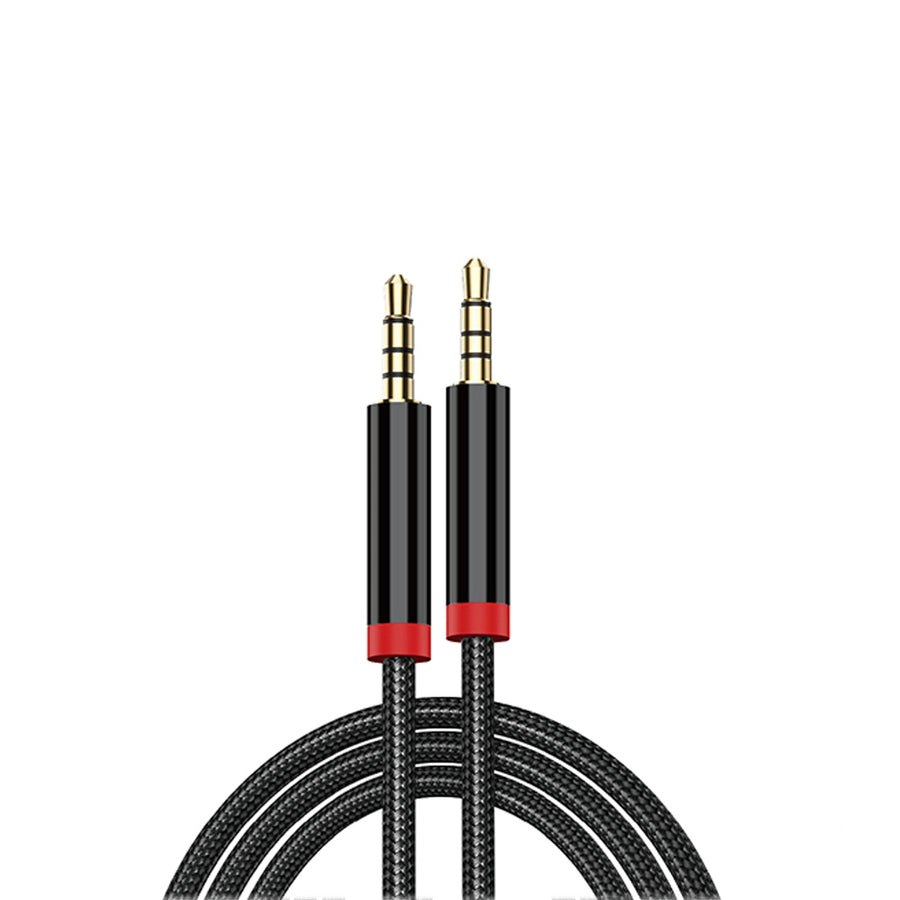 Zore AU-708 Örgü Tasarımlı Aux Audio Kablo 3.5mm 3m - Siyah
