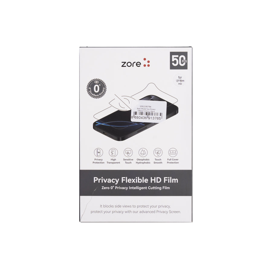 Zore Basic Model TPU Privacy Hayalet Ekran Koruyucu 196mm x 125mm 50 Adet - Siyah