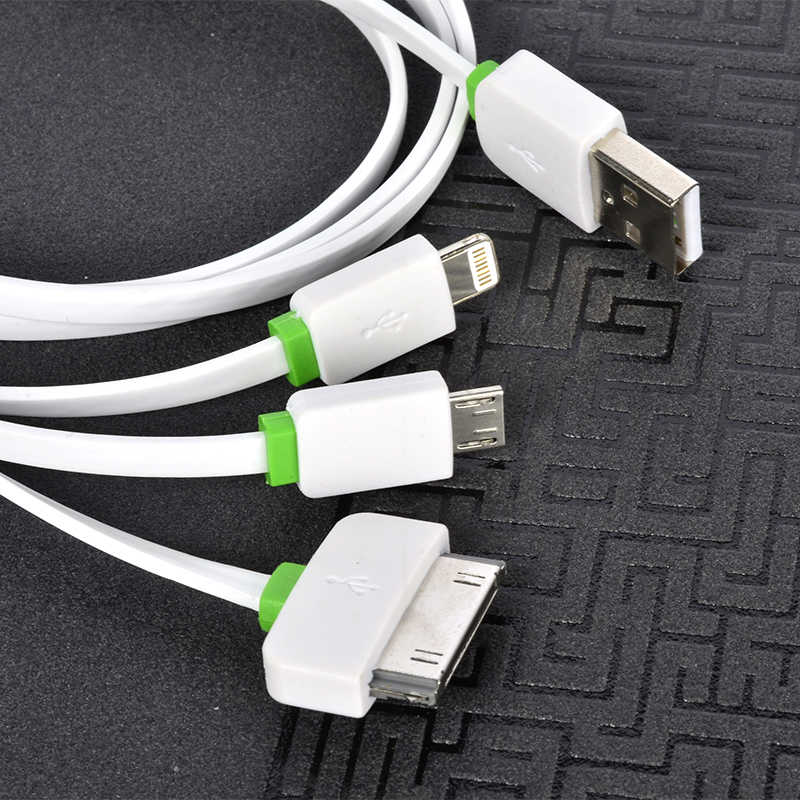 Zore High Speed 3 in 1 Lightning Micro Type-C Usb Kablo - Beyaz