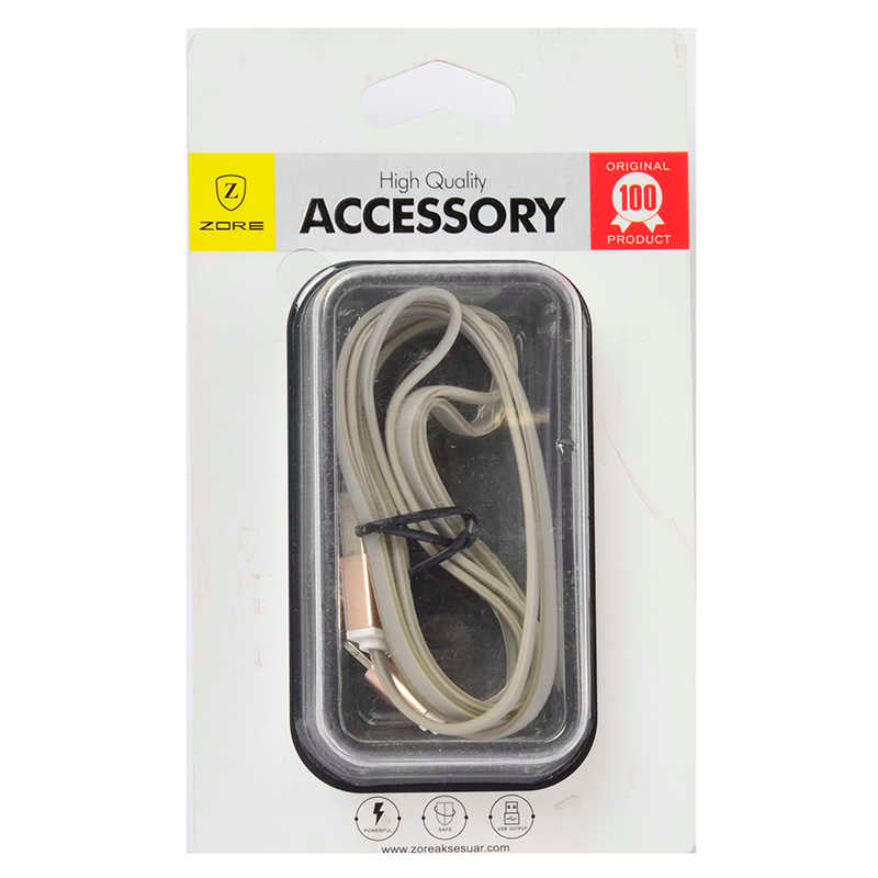 Zore High Speed Lightning Usb Kablo - Gri