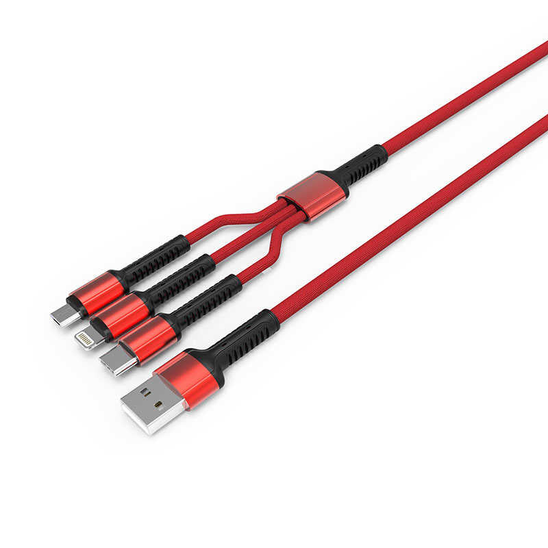 Zore LC93 3 in 1 Usb Kablo - Kırmızı