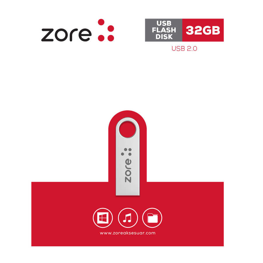 Zore Metal USB Flash Disk 32GB - Gümüş