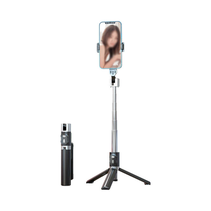 Zore P60 Plus Çok Fonksiyonlu Selfie Çubuğu - Siyah