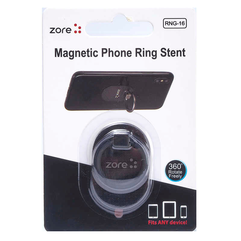 Zore RNG-16 Ring Telefon Yüzük Tutucu Aparat - Siyah