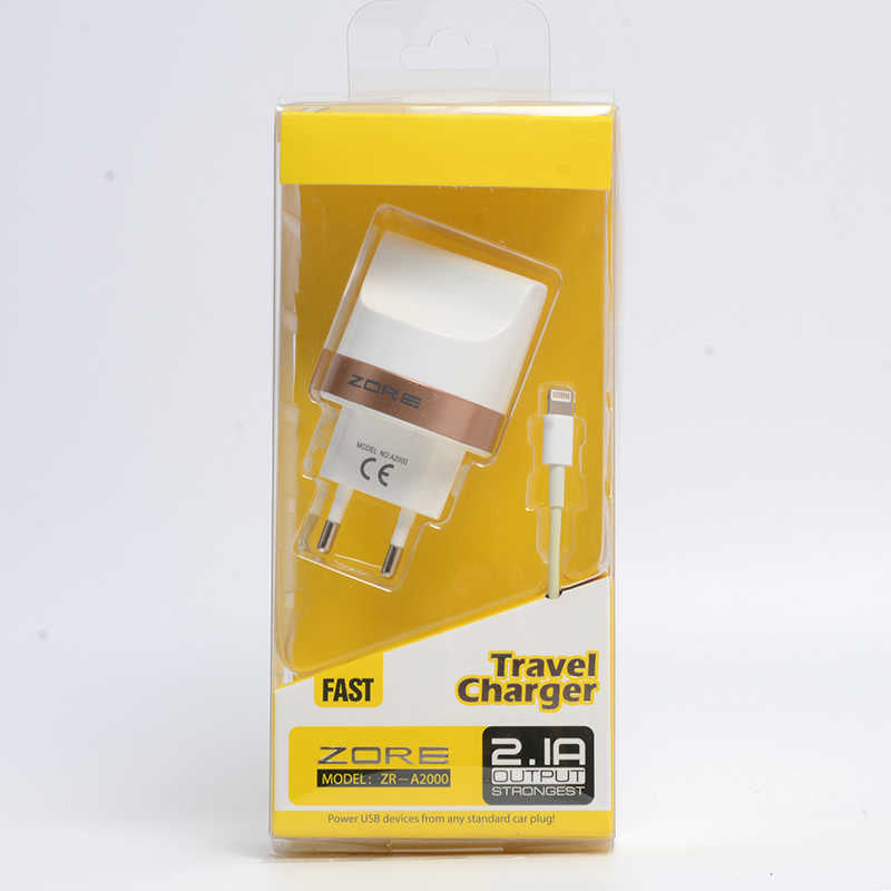 Zore Tiger 2000 Mah 2 in 1 Lightning Ev Şarj Seti - Beyaz