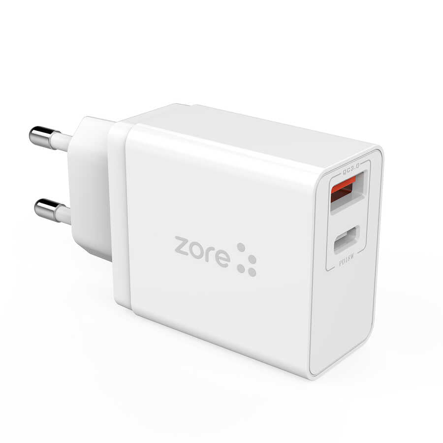 Zore XMac Serisi ZR-X2 Seyahat Şarj Başlığı - Beyaz
