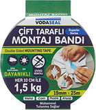 Vodaseal Çift Taraflı Köpük Montoj Bantı 19MMX25mt (Metal-Cam-Plastik-Ahşsap)