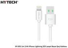 Hytech HY-X93 1m 2.A iPhone Lightning Beyaz Şarj Kablosu