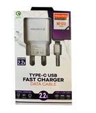 Megatech Mt-CT2 2.2a 2ın1 Typc-e Ev Şarj+Type-c Kablo Hızlı Şarj